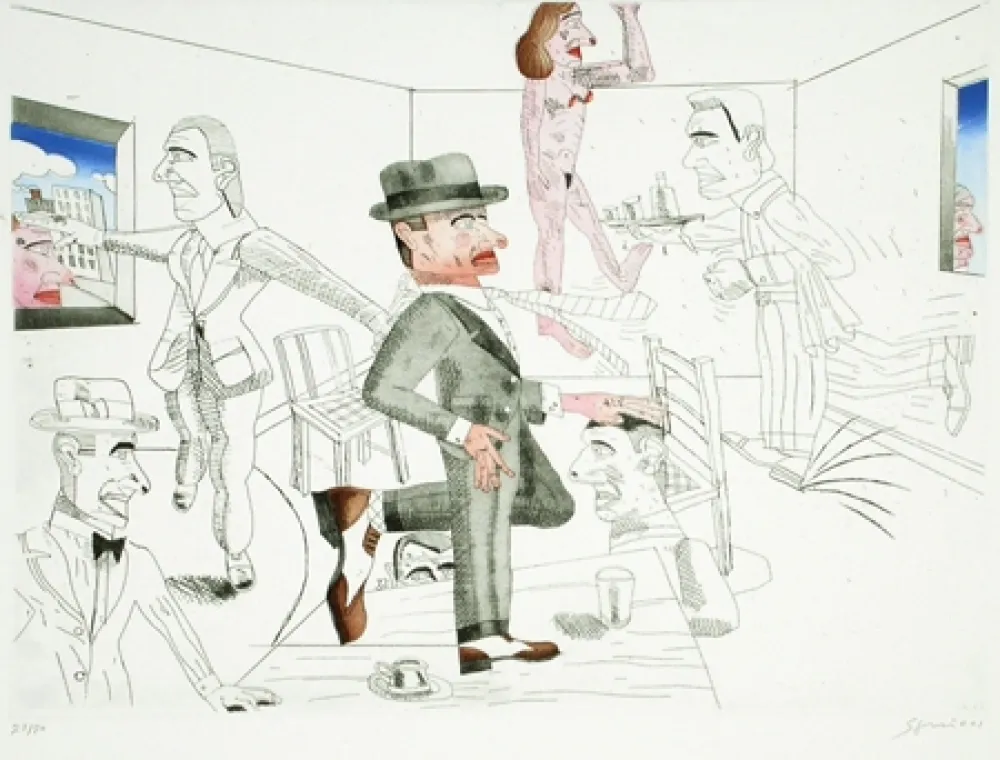 Acquaforte E Acquatinta Segui - Después de Algunos Copas