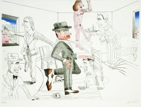 Acquaforte E Acquatinta Segui - Después de Algunos Copas