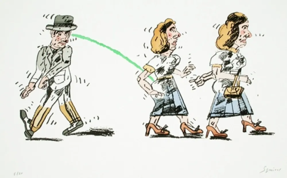 Litografia Segui - Regard furieux