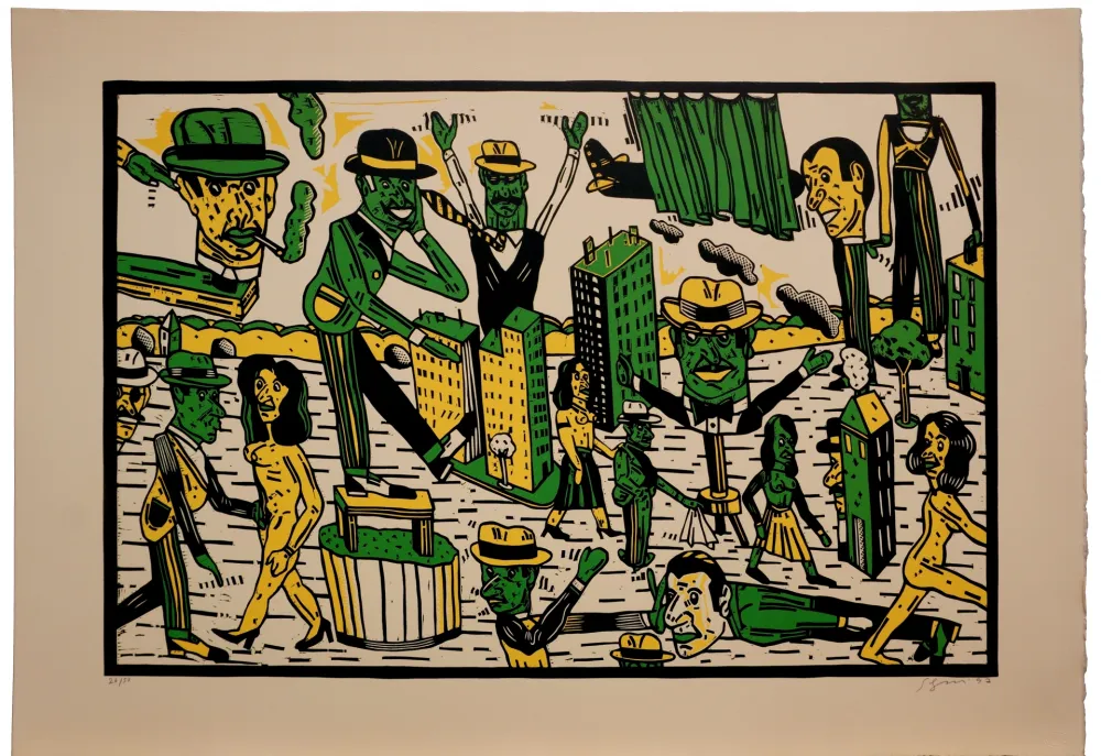 Linoincisione Segui - Théatre de la ville III