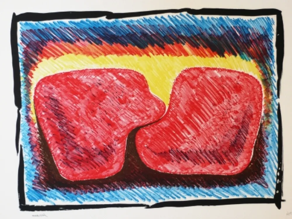 Litografia Serrano - Unidad en rojo