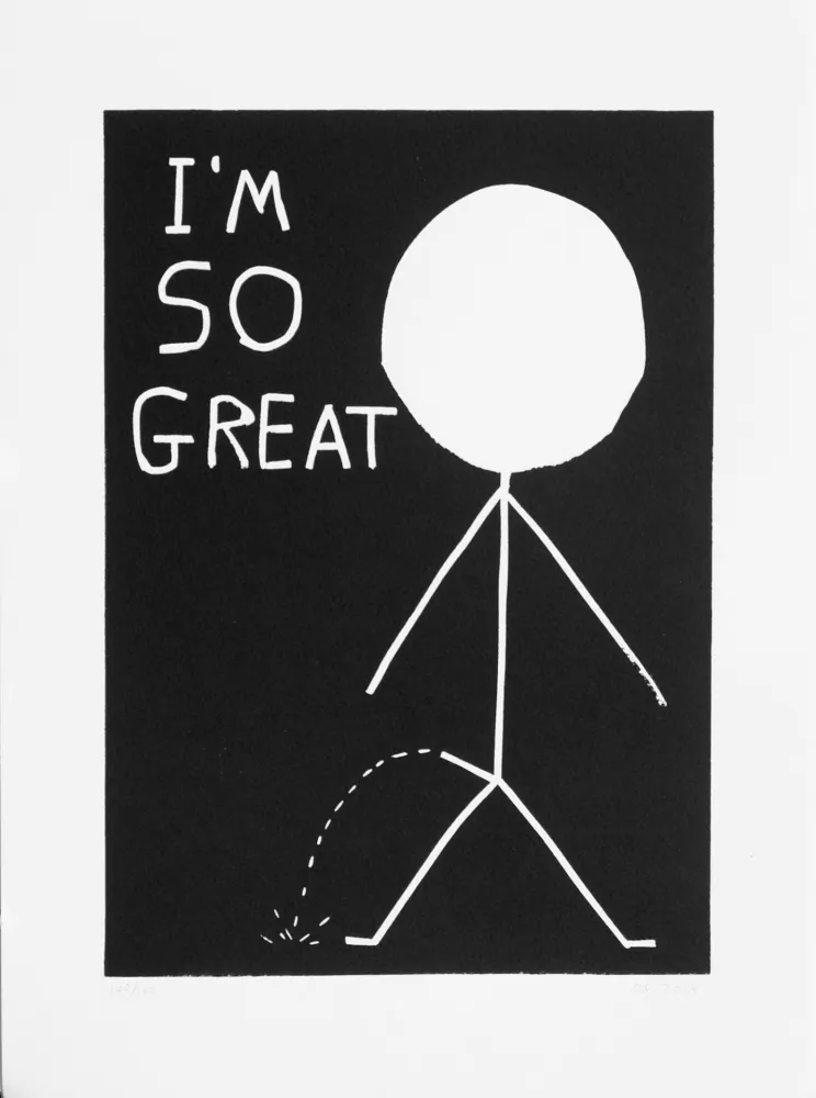 Linoincisione Shrigley - I am so great