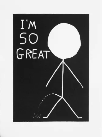 Linoincisione Shrigley - I am so great