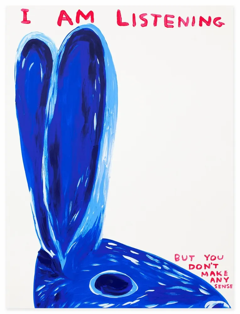 Serigrafia Shrigley - Untitled (I Am Listening)