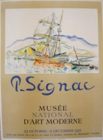 Manifesti Signac - Affiche exposition Musée d'art moderne