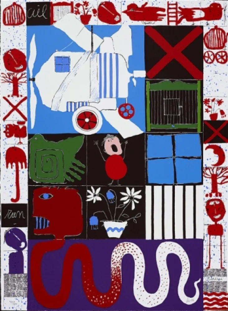 Serigrafia Silvain - L'oiseau cage