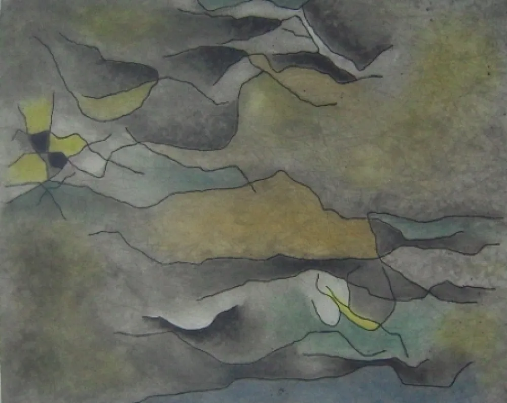 Acquatinta Singier - Sable et Eau