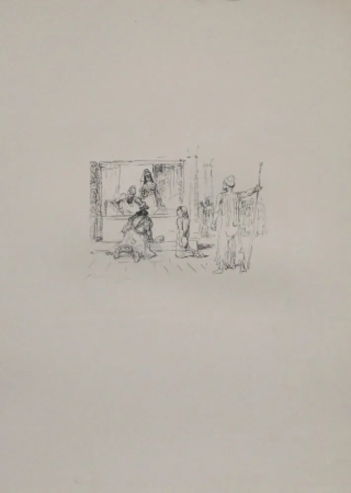 Litografia Slevogt - Dareios II. kürt Artaxerxes zu seinem Nachfolger