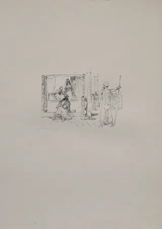 Litografia Slevogt - Dareios II. kürt Artaxerxes zu seinem Nachfolger