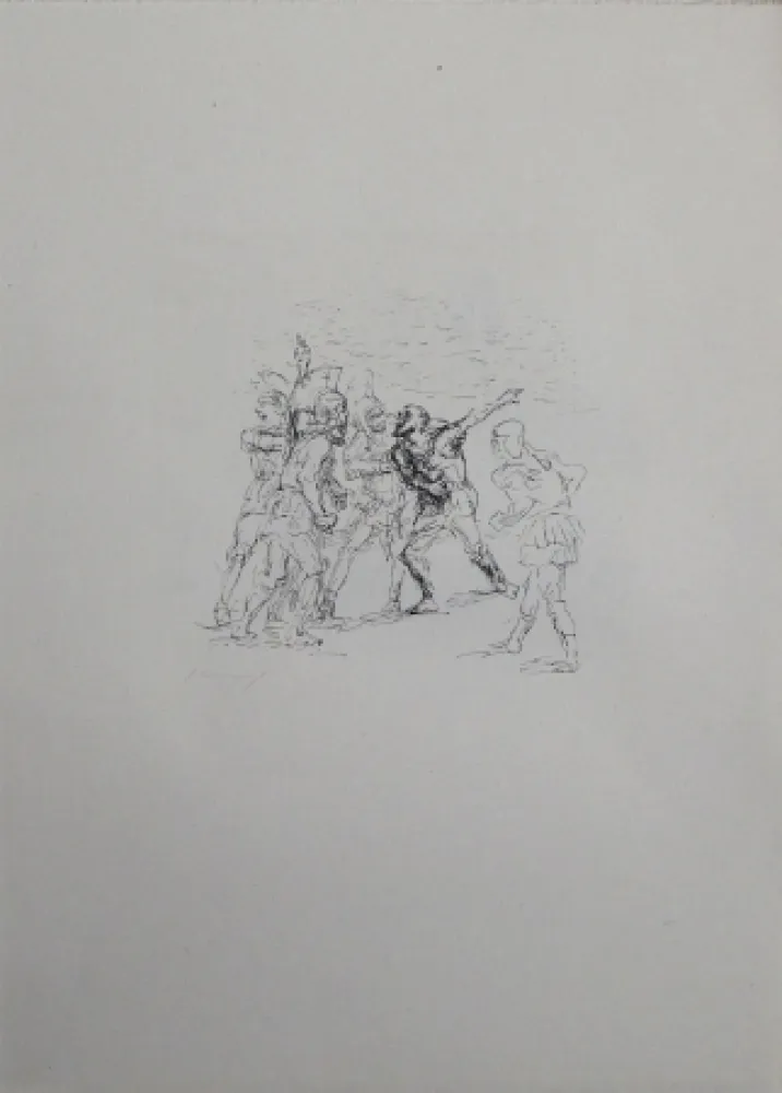 Litografia Slevogt - Der verwundete Hellene