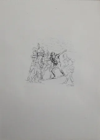 Litografia Slevogt - Der verwundete Hellene