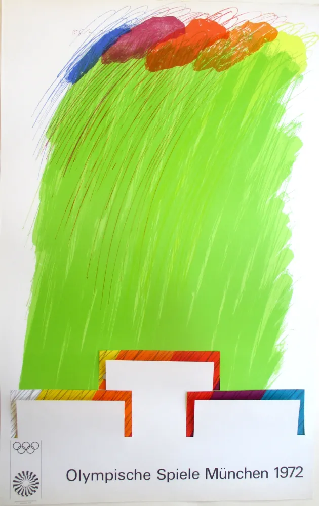 Litografia Smith - OL 1972, original colourlithograph on a double sheets with cut-outs