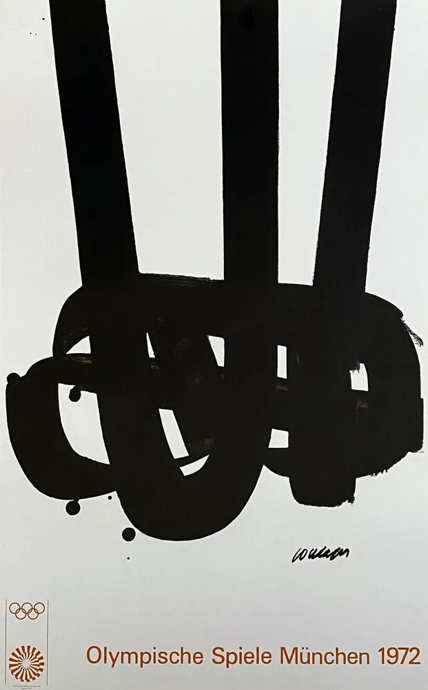 Litografia Soulages - Affiche litho pour les JO