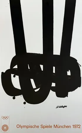 Litografia Soulages - Affiche litho pour les JO