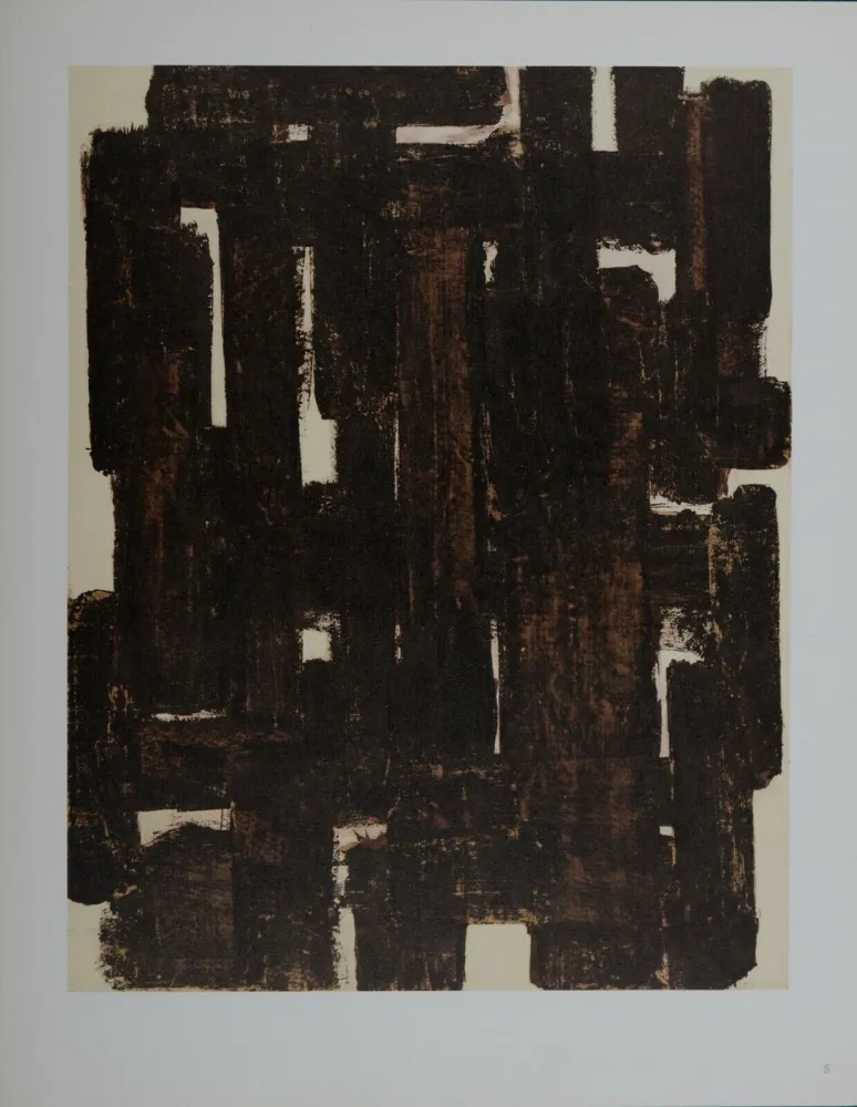 Litografia Soulages (After) - Composition #7, 1962