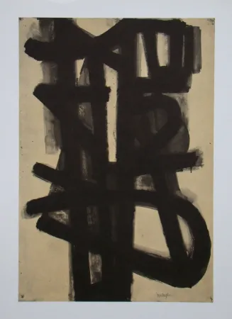 Litografia Soulages (After) - Peinture sur papier - 1947