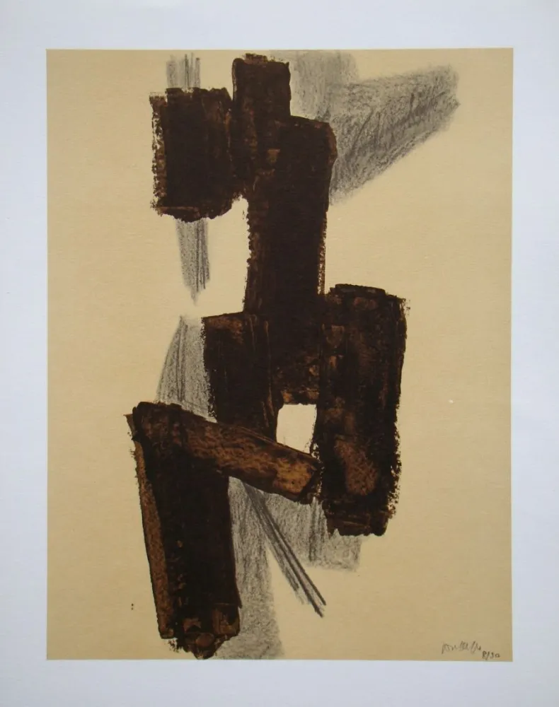 Litografia Soulages (After) - Peinture sur papier - 1950