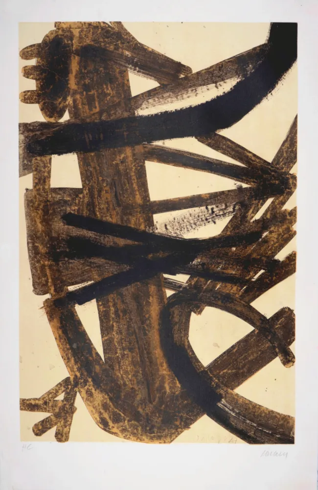 Litografia Soulages - Antagonismes, 1960 - Hand-signed!