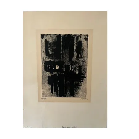 Litografia Soulages - Eau-Forte IV (1957) 