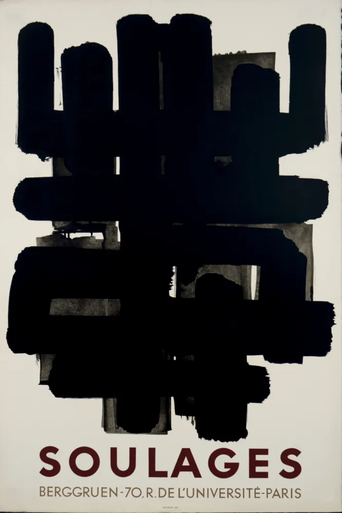 Litografia Soulages - Galerie Berggruen, 1958 - Deluxe edition!