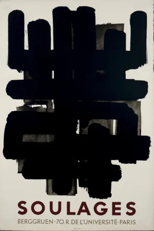 Litografia Soulages - Galerie Berggruen, 1958 - Deluxe edition!