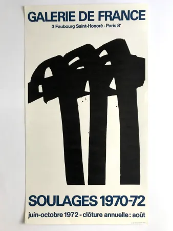 Manifesti Soulages - Galerie de France