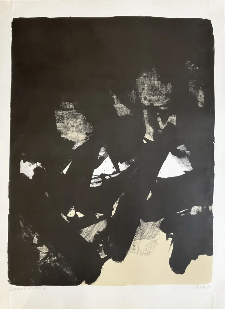 Litografia Soulages - Lithographie 13, 1964. 