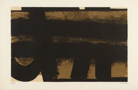 Litografia Soulages - Lithographie 35 – 1974