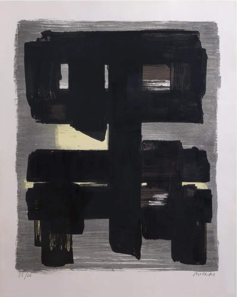 Litografia Soulages - Lithographie n°1