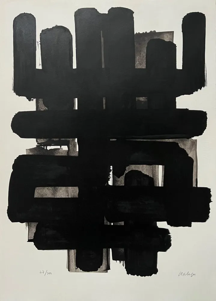 Litografia Soulages - Lithographie n°3 