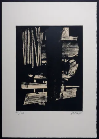 Litografia Soulages - Lithographie N°9 