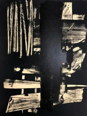 Litografia Soulages - Lithographie n°9
