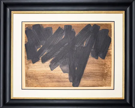Incisione Soulages - Pierre Soulages (1919–2022) - Eau-forte V - Etching on BFK Rives paper - 1956
