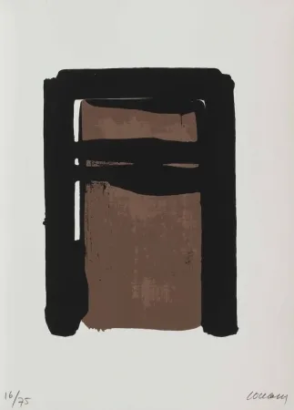 Serigrafia Soulages - Serigraphie no. 10 (from Sur le mur d'en face)