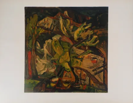 Litografia Soutine - Colline à Cagnes sur Mer