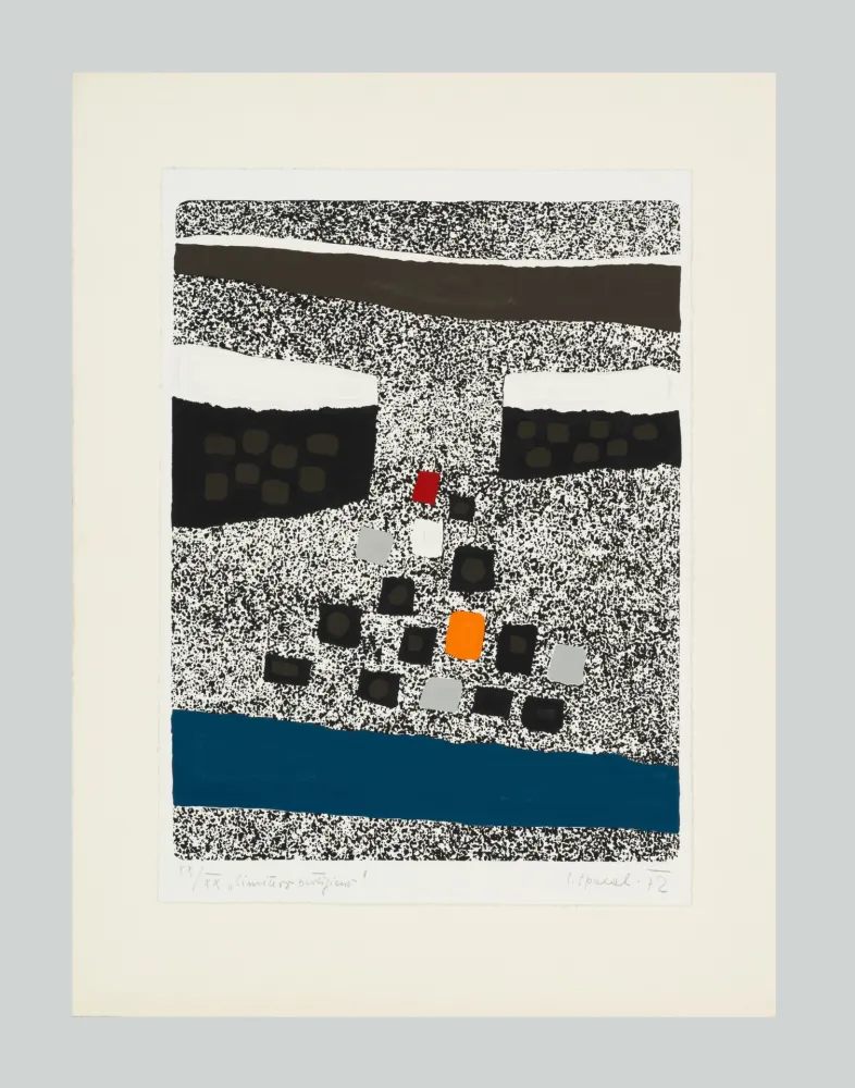 Linoincisione Spacal - Cimitero partigiano