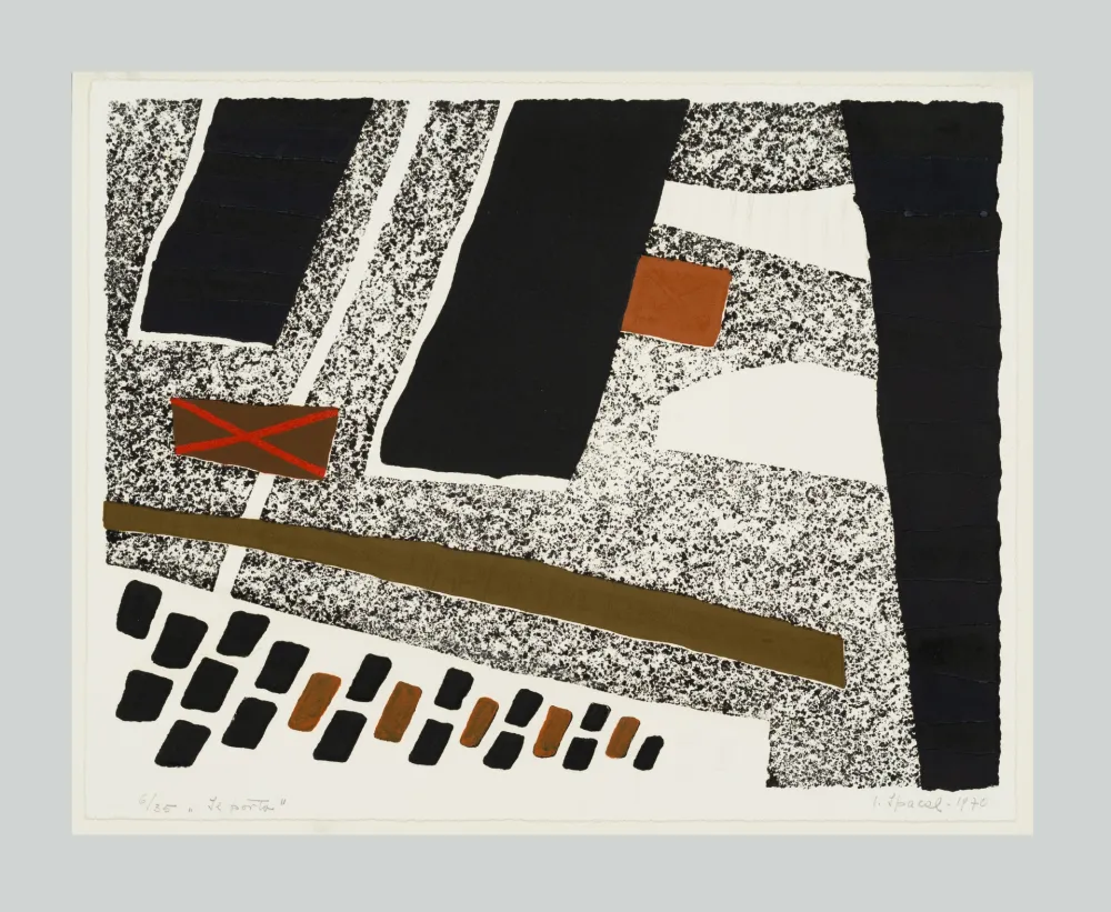 Linoincisione Spacal - Il porto