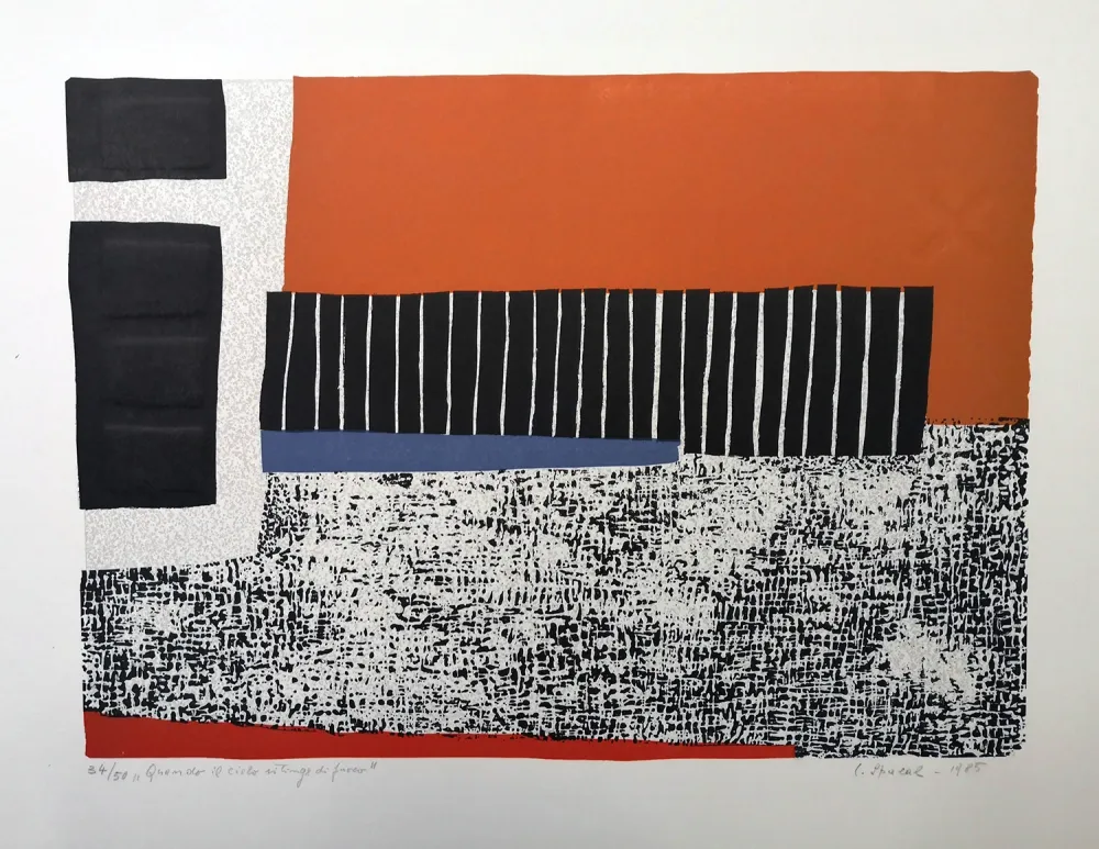 Incisione Su Legno Spacal - Quando il cielo si tinge di fuoco