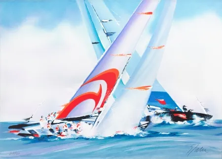 Litografia Spahn - Coupe de l’America - Alinghi