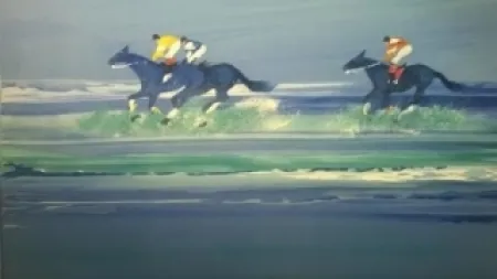 Litografia Spahn - Course hippique