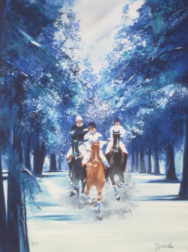 Litografia Spahn - Forêt bleue