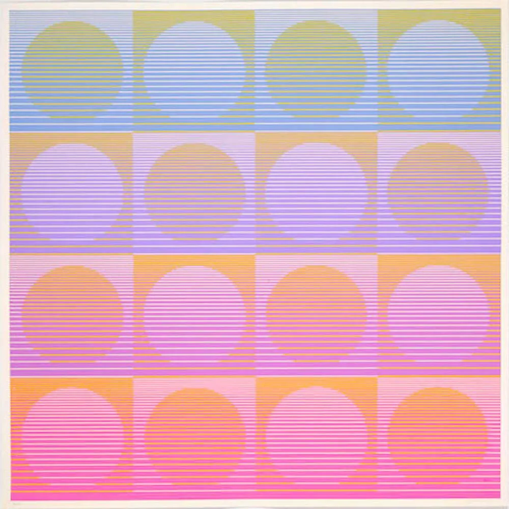 Serigrafia Stanczak - Aerial, from Twelve Progressions