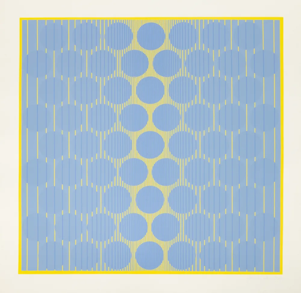 Serigrafia Stanczak - Blue Circles, from Eight Variants