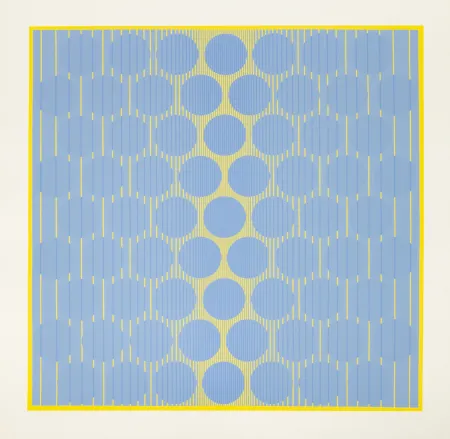 Serigrafia Stanczak - Blue Circles, from Eight Variants