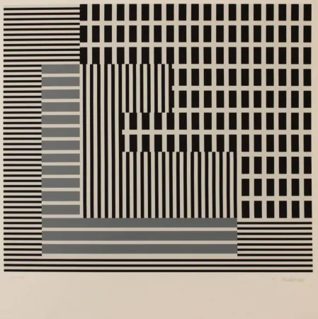 Litografia Stazewski - LATTICE COMPOSITION - EXACTA FROM CONSTRUCTIVISM TO SYSTEMATIC ART 1918-1985