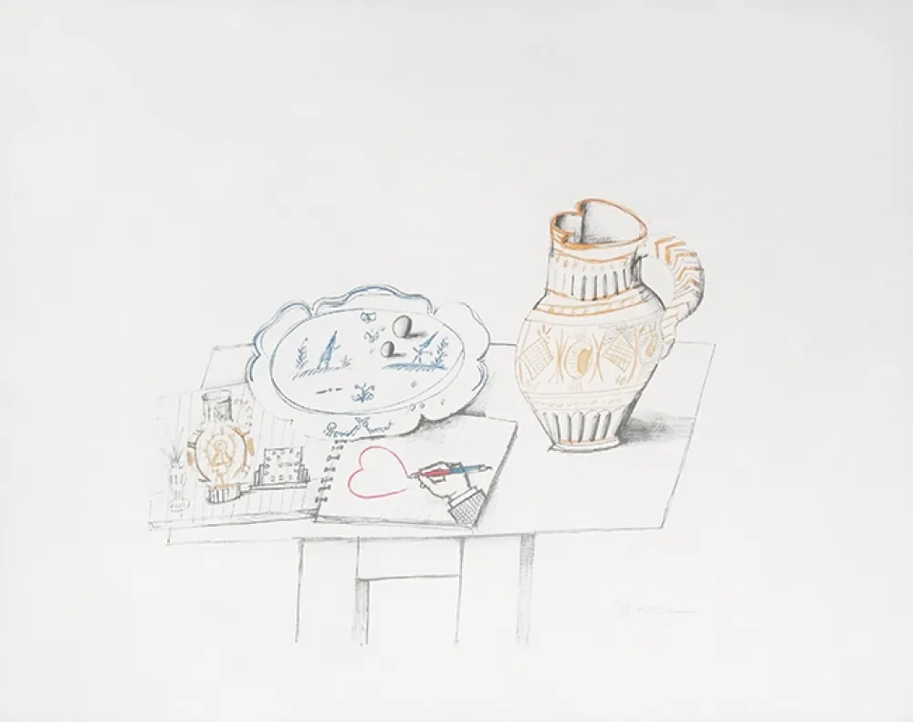 Litografia Steinberg - Mois du coeur(1974)