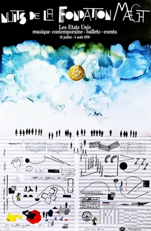 Litografia Steinberg - Saul Steinberg Nuits de La Fondation Maeght, 1970