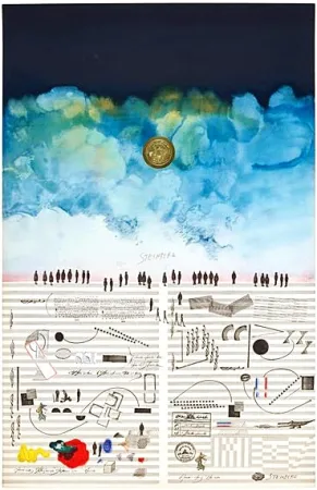 Litografia Steinberg - Saul Steinberg, Rare Handsigned Lithograph, Nights of the Foundation, 1970