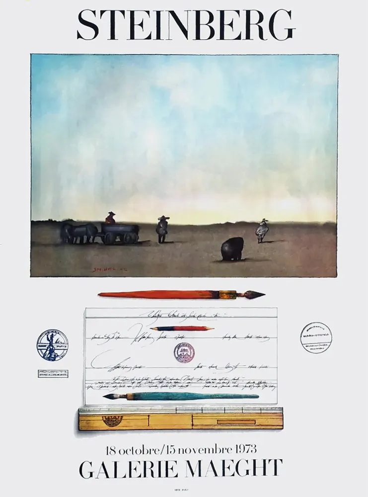 Manifesti Steinberg - STEINBERG 1973. Exposition à la Galerie Maeght