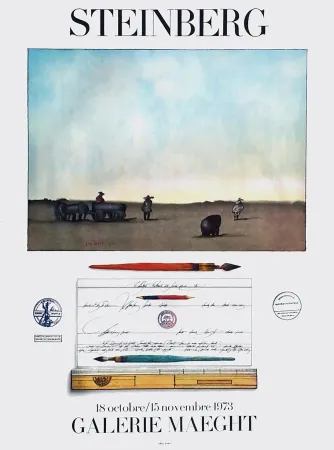 Manifesti Steinberg - STEINBERG 1973. Exposition à la Galerie Maeght